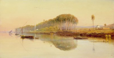 Sheik Abedah on the Nile, 1869 by Edward Lear